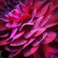 Buy canvas prints of Raindrops On Floral Pink by Christine Lake