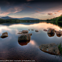 Buy canvas prints of Loch Morlich - Sunset by David Lewins (LRPS)