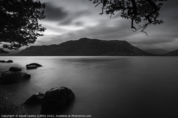 Ullswater Monotone Picture Board by David Lewins (LRPS)
