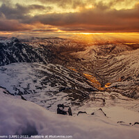 Buy canvas prints of Great Langdale Valley Winter Sunrise by David Lewins (LRPS)