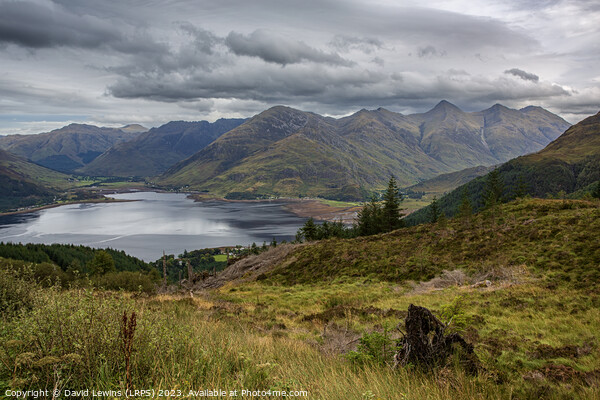 Five Sisters of Kintail Picture Board by David Lewins (LRPS)