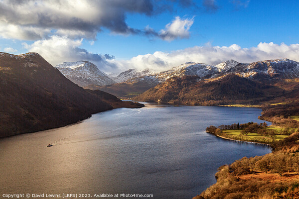 Ullswater Winter Picture Board by David Lewins (LRPS)