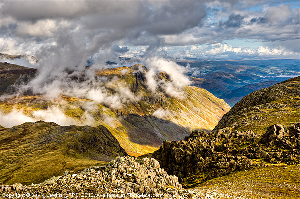 The Langdale Pikes - Cumbria Picture Board by David Lewins (LRPS)