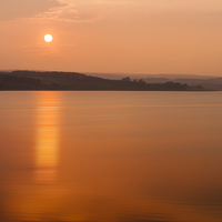 Buy canvas prints of Sunset Derwent Reservoir by David Lewins (LRPS)