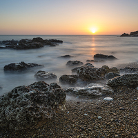 Buy canvas prints of Sunrise Blast Beach Seaham by David Lewins (LRPS)