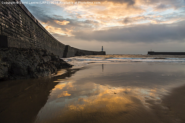 Harbour Sunrise - Seaham Picture Board by David Lewins (LRPS)