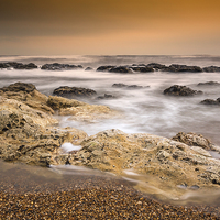 Buy canvas prints of Morning Glow - Seaham by David Lewins (LRPS)