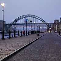 Buy canvas prints of Tyne Bridge - Rugby World Cup 2015 by David Lewins (LRPS)