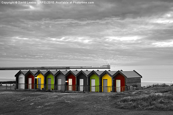 Blyth Beach Huts Picture Board by David Lewins (LRPS)