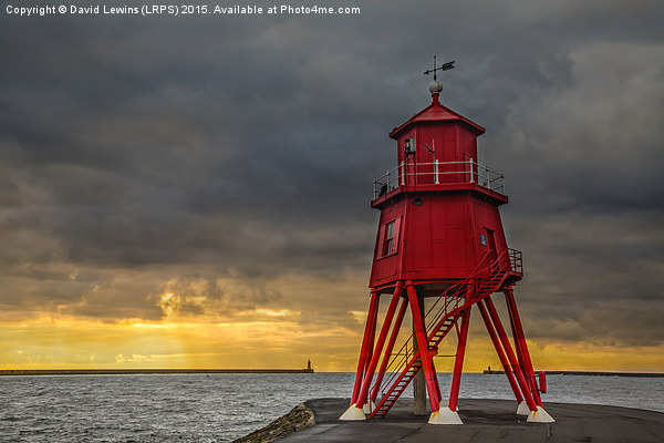 Herd Groyne Lighthouse Picture Board by David Lewins (LRPS)