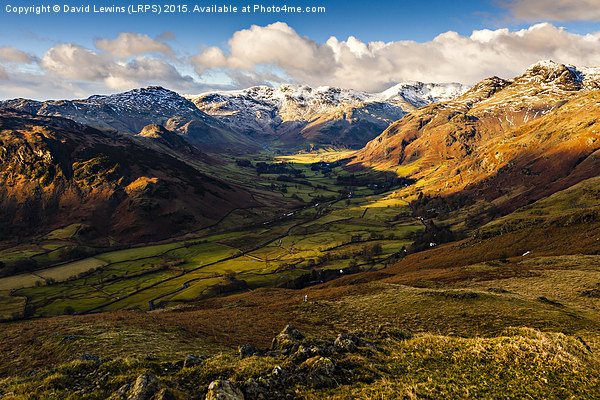 Great Langdale Valley Picture Board by David Lewins (LRPS)