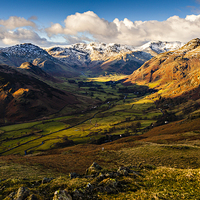 Buy canvas prints of Great Langdale Valley by David Lewins (LRPS)