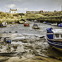 Buy canvas prints of Seaton Sluice Harbour by David Lewins (LRPS)