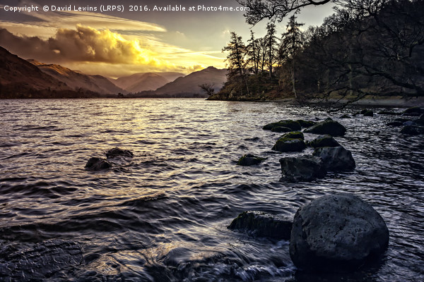Ullswater Sunset Picture Board by David Lewins (LRPS)