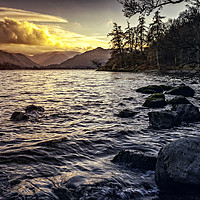 Buy canvas prints of Ullswater Sunset by David Lewins (LRPS)