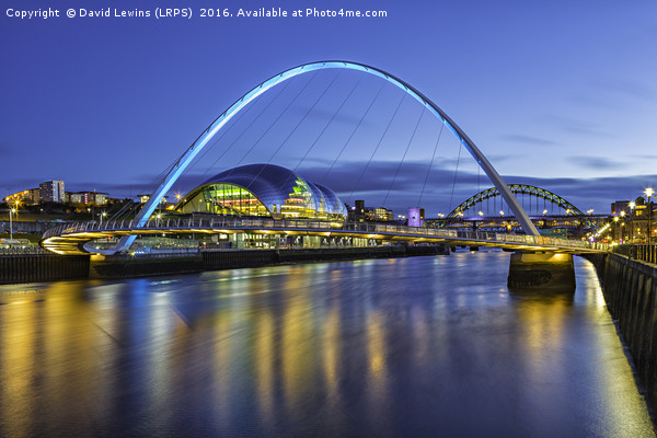 Millennium Bridge - Gateshead Picture Board by David Lewins (LRPS)