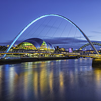 Buy canvas prints of Millennium Bridge - Gateshead by David Lewins (LRPS)