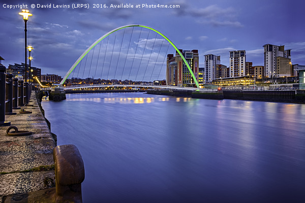 Millennium Bridge - Gateshead Picture Board by David Lewins (LRPS)