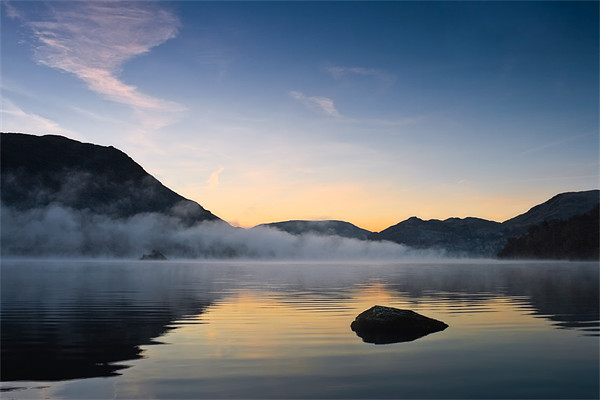 Mist Over Norfolk Island - Ullswater, Cumbria Picture Board by David Lewins (LRPS)