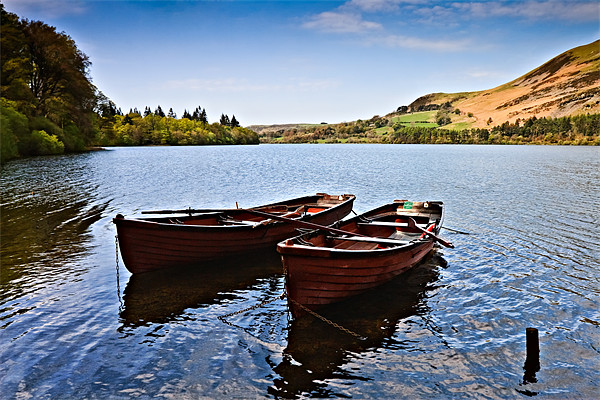 Boats on Loweswater, Cumbria Picture Board by David Lewins (LRPS)