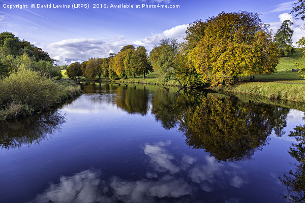 Autumn River Wharfe Picture Board by David Lewins (LRPS)