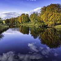 Buy canvas prints of Autumn River Wharfe by David Lewins (LRPS)