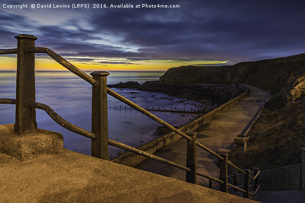 Promenade Sunrise Seaham Picture Board by David Lewins (LRPS)