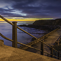 Buy canvas prints of Promenade Sunrise Seaham by David Lewins (LRPS)