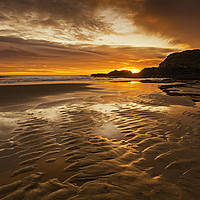 Buy canvas prints of Sunrise Featherbed Rocks by David Lewins (LRPS)