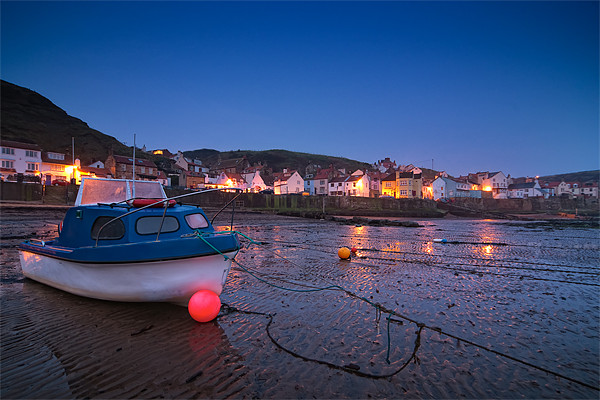 Staithes Harbour Picture Board by David Lewins (LRPS)