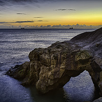 Buy canvas prints of Cullercoats Natural Arch by David Lewins (LRPS)