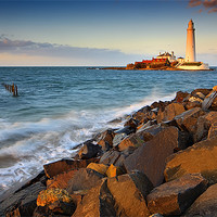 Buy canvas prints of St. Marys Lighthouse, Whitley Bay by David Lewins (LRPS)