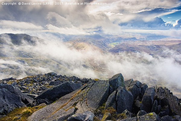 Atmospheric Scafell Picture Board by David Lewins (LRPS)