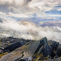 Buy canvas prints of Atmospheric Scafell by David Lewins (LRPS)