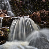Buy canvas prints of Detail of Bleabeck Force - Upper Teasdale by David Lewins (LRPS)