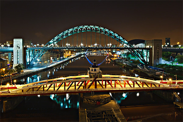 Bridges of the River Tyne, Newcastle. UK Picture Board by David Lewins (LRPS)