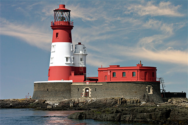 Longstone Lighthouse, Farne Islands, Northumbria. Picture Board by David Lewins (LRPS)