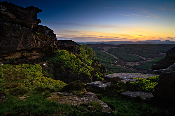 Sunset, Coe Crags - Northumberland Picture Board by David Lewins (LRPS)