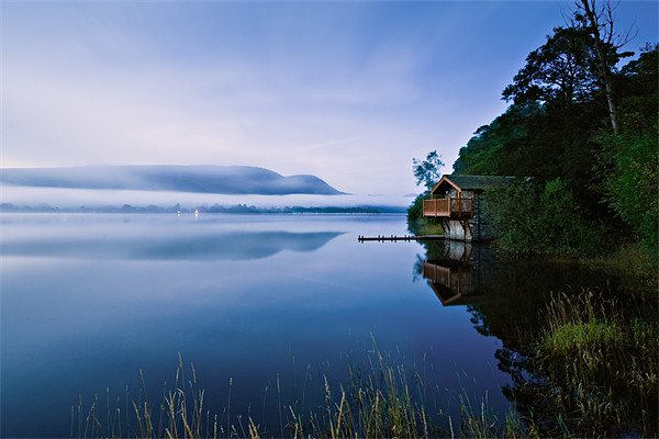 Ullswater Boathouse, Cumbria Picture Board by David Lewins (LRPS)