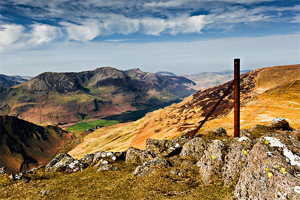 The High Stile Range, Buttermere. Cumbria Picture Board by David Lewins (LRPS)