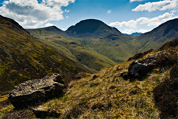 Sty Head & Great Gable, Cumbria Picture Board by David Lewins (LRPS)