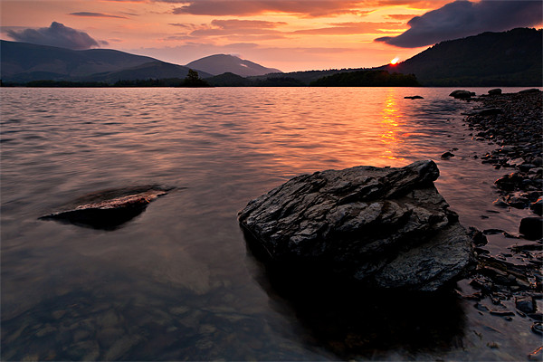 Sunrise at Derwent Water, Cumbria Picture Board by David Lewins (LRPS)