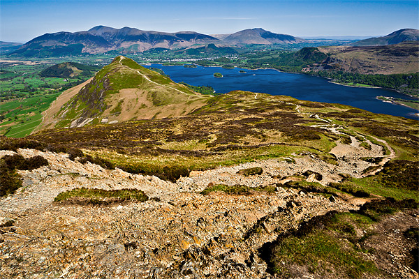 Catbells & Derwent Water, Keswick Picture Board by David Lewins (LRPS)