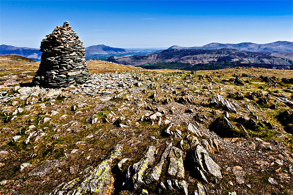 High Spy's Impressive Summit Cairn Picture Board by David Lewins (LRPS)
