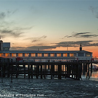 Buy canvas prints of Gravesend Pier at Sunset, Kent by Dave Turner