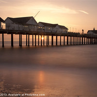 Buy canvas prints of Sunrise at Southwold by Dave Turner
