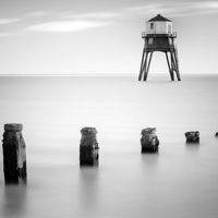 Buy canvas prints of  Dovercourt Lighthouse and Posts by Dave Turner