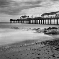 Buy canvas prints of Southwold Pier and Beach, Suffolk by Dave Turner