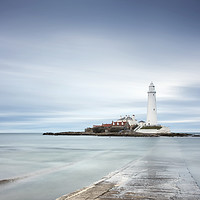 Buy canvas prints of St. Mary's Lighthouse, Tyne and Wear by Dave Turner
