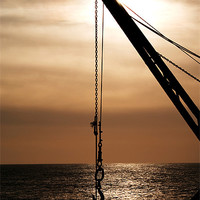 Buy canvas prints of Portland Bill winch at sunrise by Ray Fidler